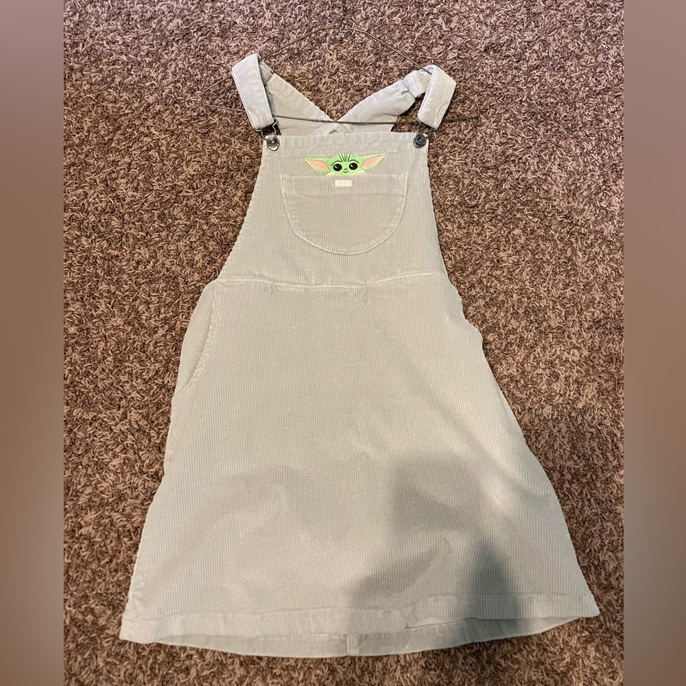Baby Yoda Star Wars corduroy overall skirt